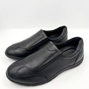 Ecco Babett II Slip-On Shoes – Black Leather – Women’s Size EU 39 / US 8–8.5